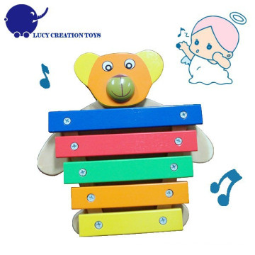 Juguete musical de madera de juguete instrumento musical 5 teclas de juguete xilófono para bebé